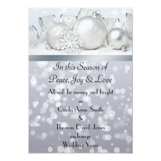 Faire,part de mariage de Noël de Bell argentée
